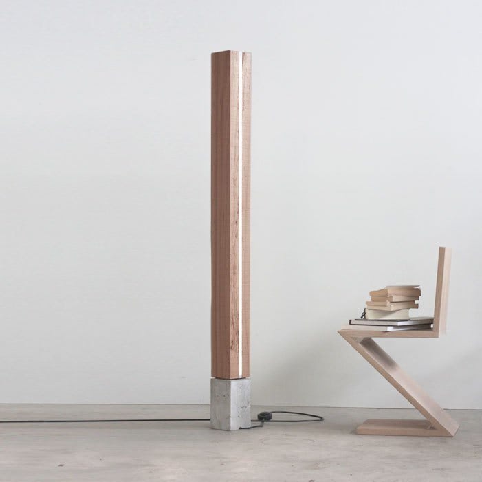 Floor Lamp Old Elm wood - Thiết kế thi công nội thất trọn gói phong cách Hàn Quốc tại Đà Nẵng