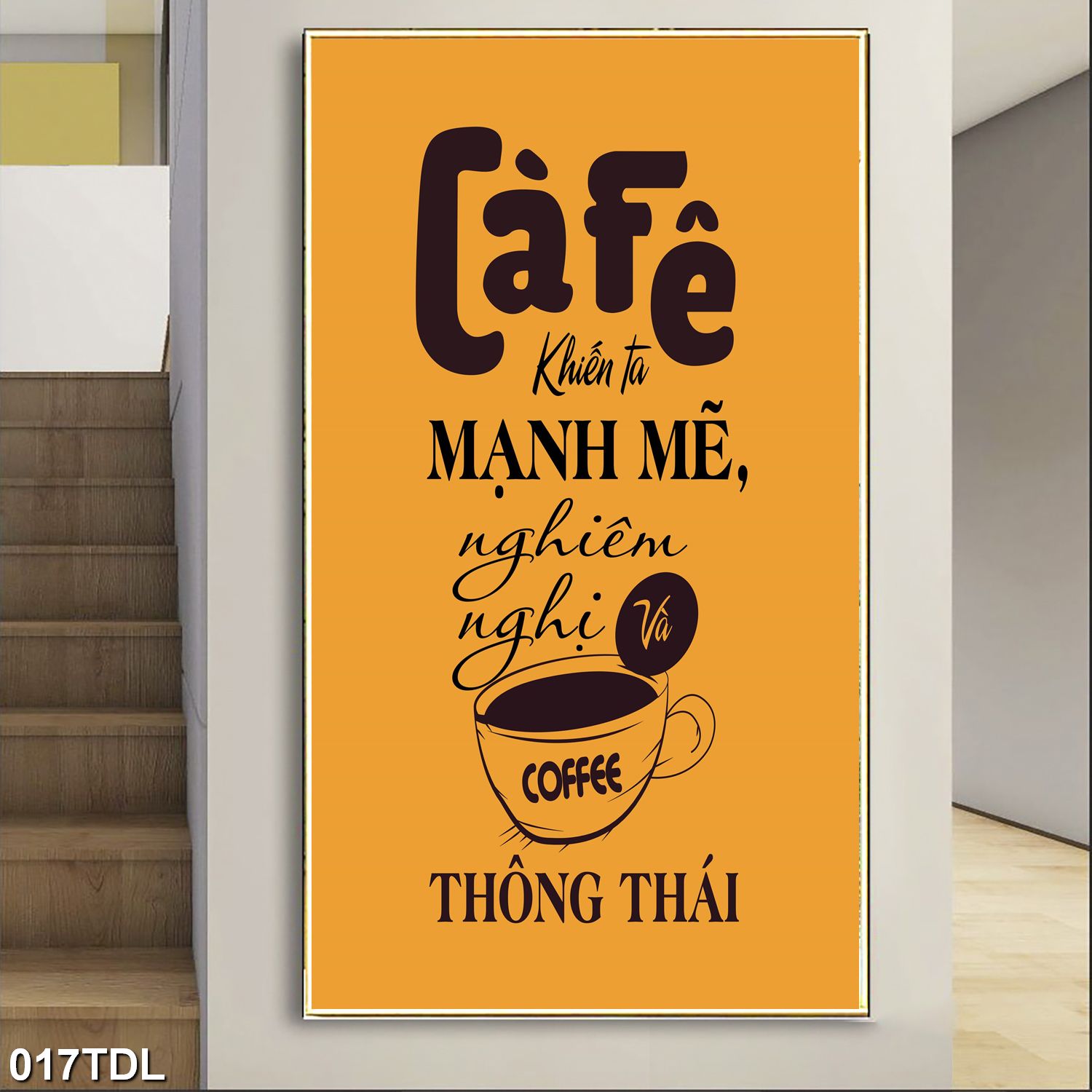 017TDL - Tranh treo quán cafe, trà sữa