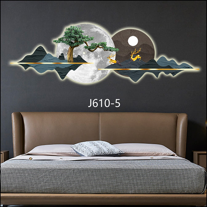 Tranh Tráng Gương 3D Led Phòng Ngủ