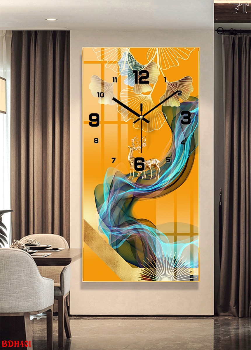 Tranh Đồng Hồ Tráng Gương Nha Trang tranh đồng hồ dọc