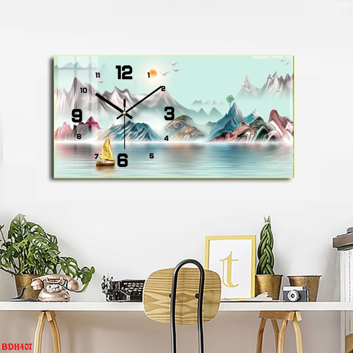 BDH407 1 - Tranh Tráng Gương 3D Led Đồng Hồ Hà Nội Mà Bạn Nên Biết – Ohadecor Tranh Đồng Hồ Tráng Gương Nha Trang