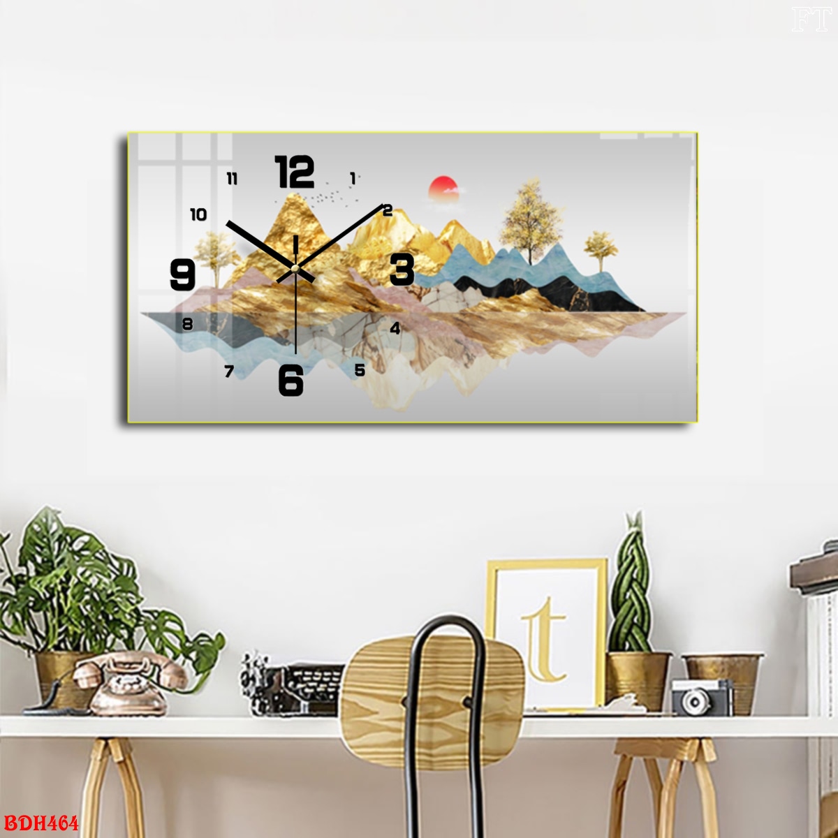 BDH464 1 - Tranh Led 3D Đồng Hồ TPHCM Trừu Tượng Tranh Led 3D Đồng Hồ Hà Tĩnh