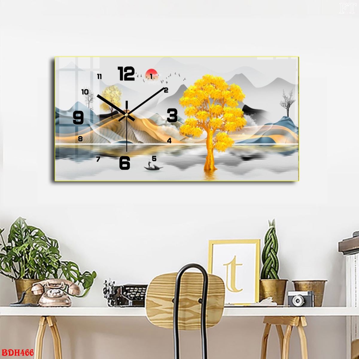 BDH466 - Tranh Led 3D Đồng Hồ Hà Tĩnh Giá Tận Xưởng Tranh Led 3D Đồng Hồ Hà Tĩnh
