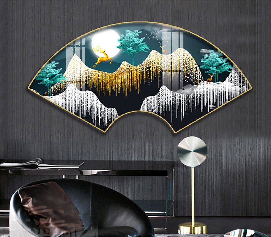 C 007 拷贝 - Tranh Quạt Tráng Gương 3D Led Độc Đáo Cho Không Gian Sống Của Bạn Tranh quạt tráng gương 3D Led