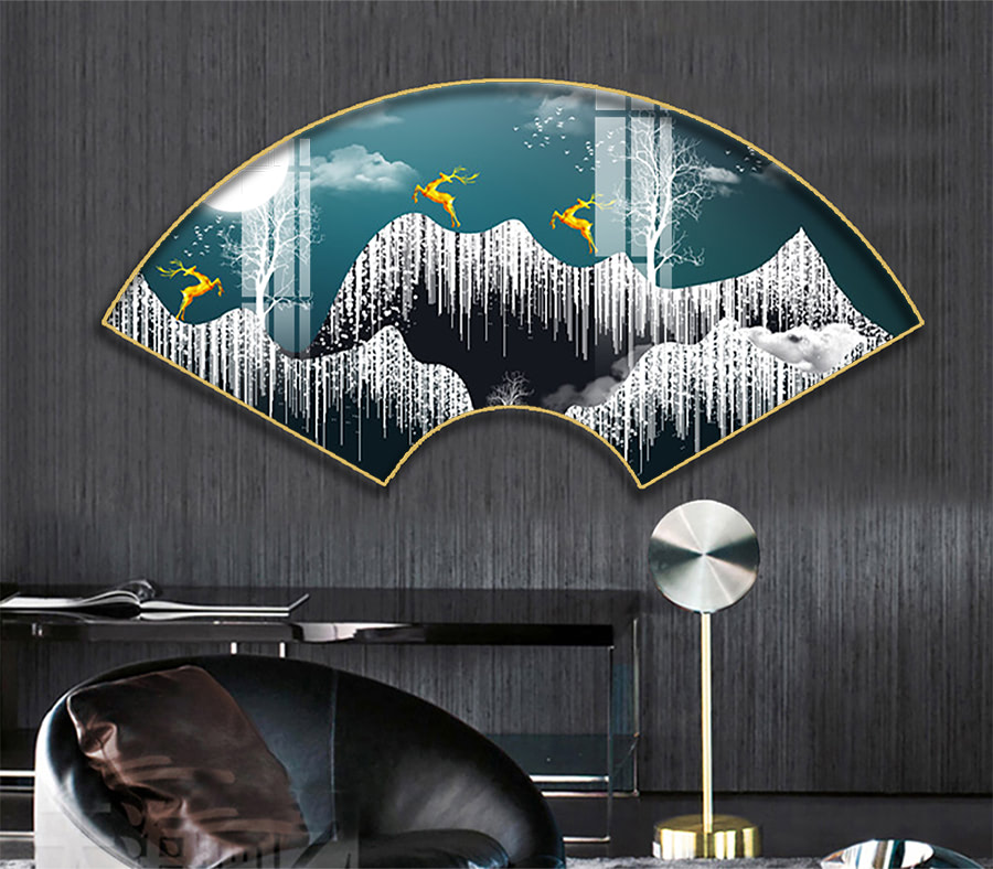C 008 拷贝 - Tranh Quạt Tráng Gương 3D Led Độc Đáo Cho Không Gian Sống Của Bạn Tranh quạt tráng gương 3D Led