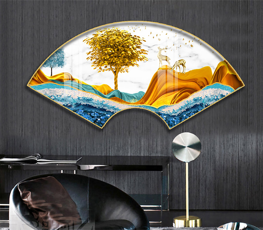 C 013 拷贝 - Tranh Quạt Tráng Gương 3D Led Độc Đáo Cho Không Gian Sống Của Bạn Tranh quạt tráng gương 3D Led