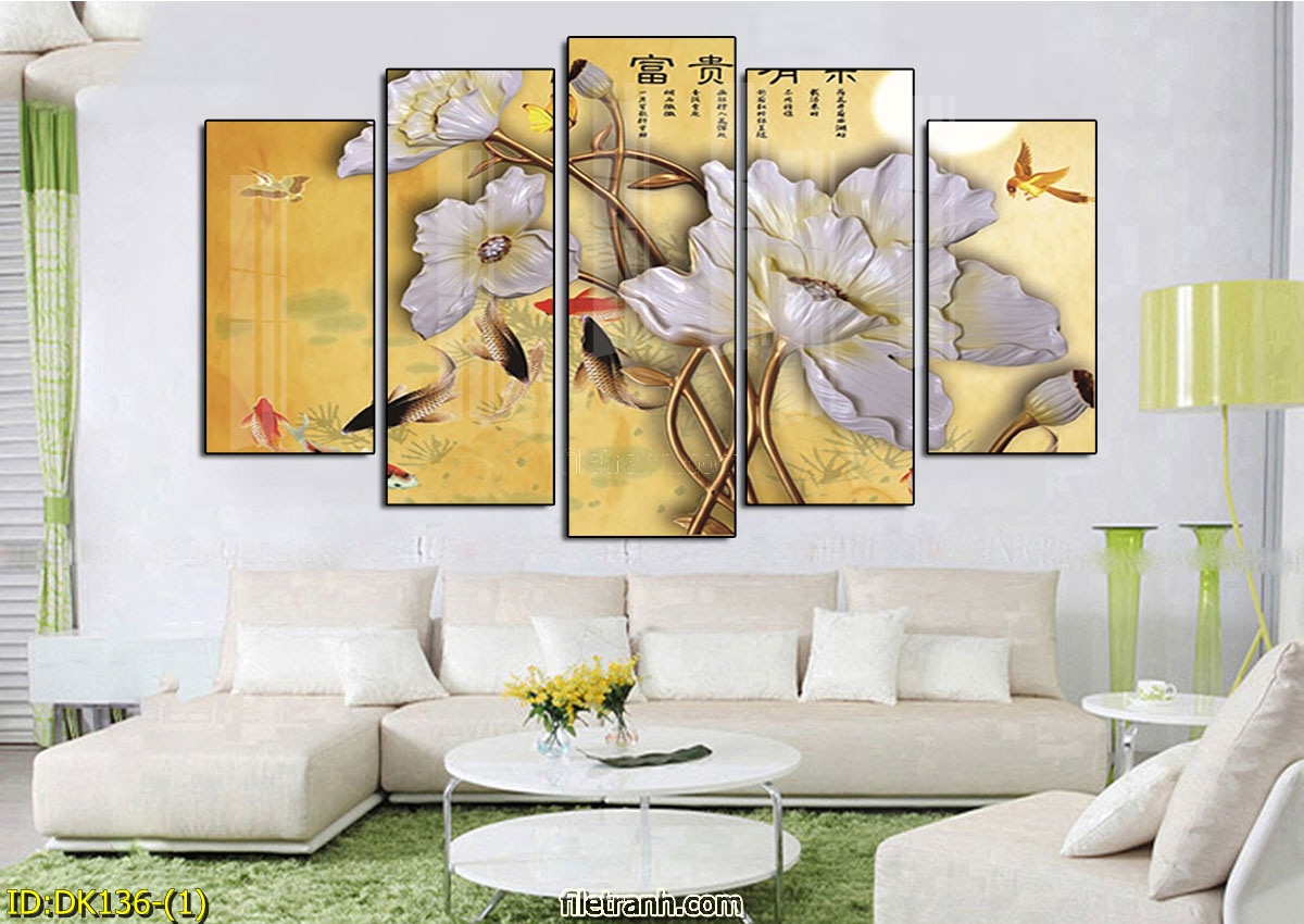 DK136 1 - Tranh Led 3D Đính Đá TPHCM Phong Cảnh Tranh Led 3D Đính Đá TPHCM