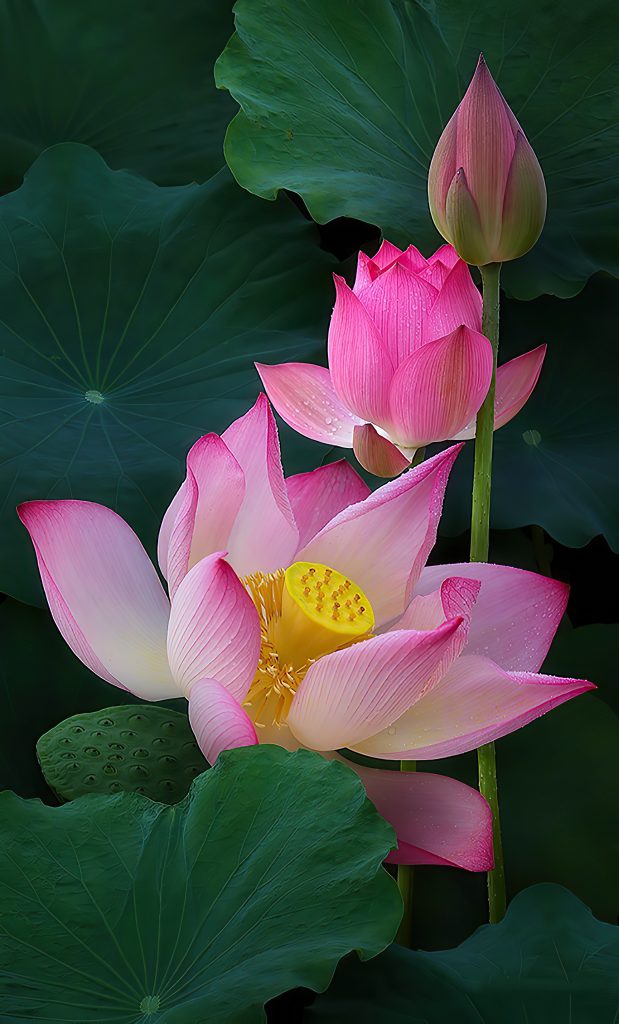 S1138 619x1024 - File Tranh In Ấn Mẫu Sen Hồng File tranh in ấn theo yêu cầu