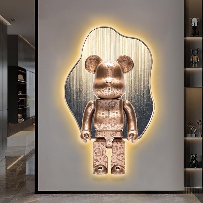 SKU 0101 - Tranh tráng gương 3D Led Gấu Kwas Bearick – OhaDecor Tranh tráng gương 3D Led Gấu Kwas bearick