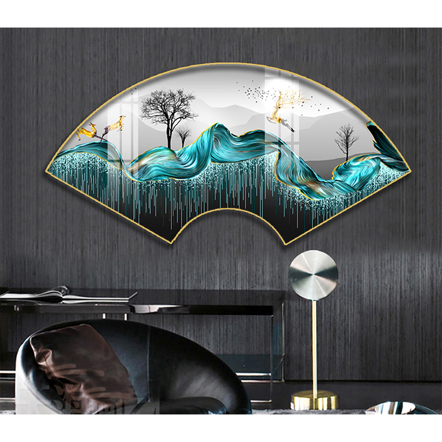 Tranh quạt ở Ninh Bình sơn thủy