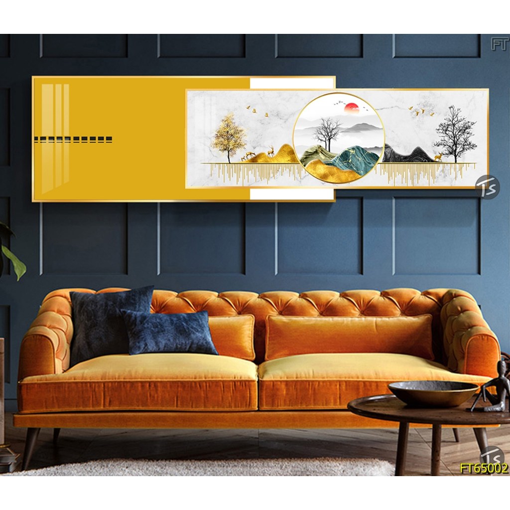 Tranh Tráng Gương Treo Tường Lồng Ghép Phong Cảnh Nghệ Thuật Hiện Đại Hot OHA Decor