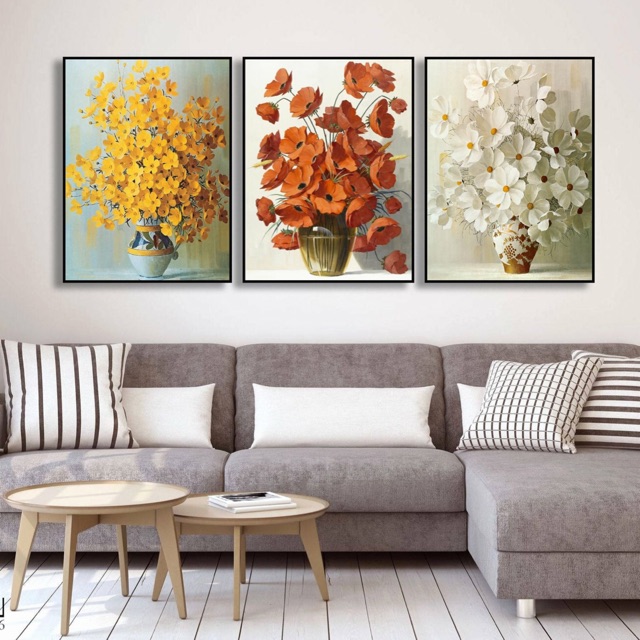 Tranh canvas treo tuong Flowers 40x60cm co khung vien - Mua Tranh Canvas Hà Nội Siêu Đẹp Tại OhaDecor tranh canvas tràn viền