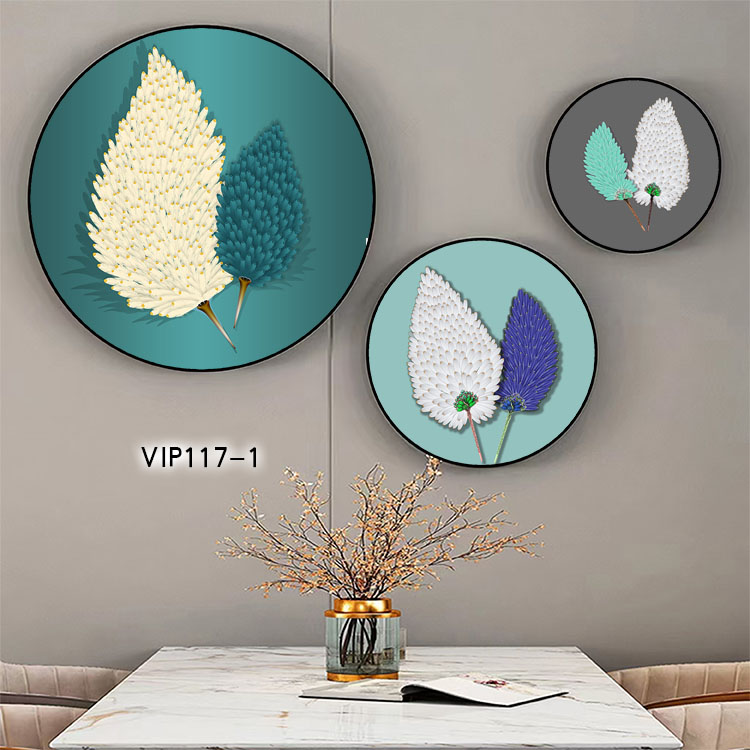 VIP117 1 - TRANH TRÒN Ở LÂM ĐỒNG CHO HOMESTAY SANG TRỌNG Bộ tranh tròn 3 ảnh
