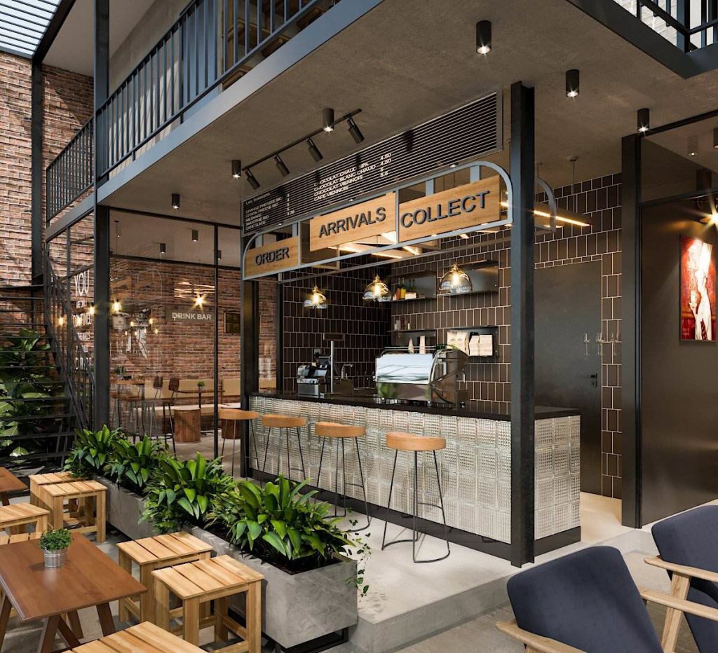 thi cong quan cafe tien che da nang02 1024x932 - Thi Công Quán Cafe Tiền Chế Đà Nẵng – OhaDecor thi công quán cafe tiền chế đà nẵng