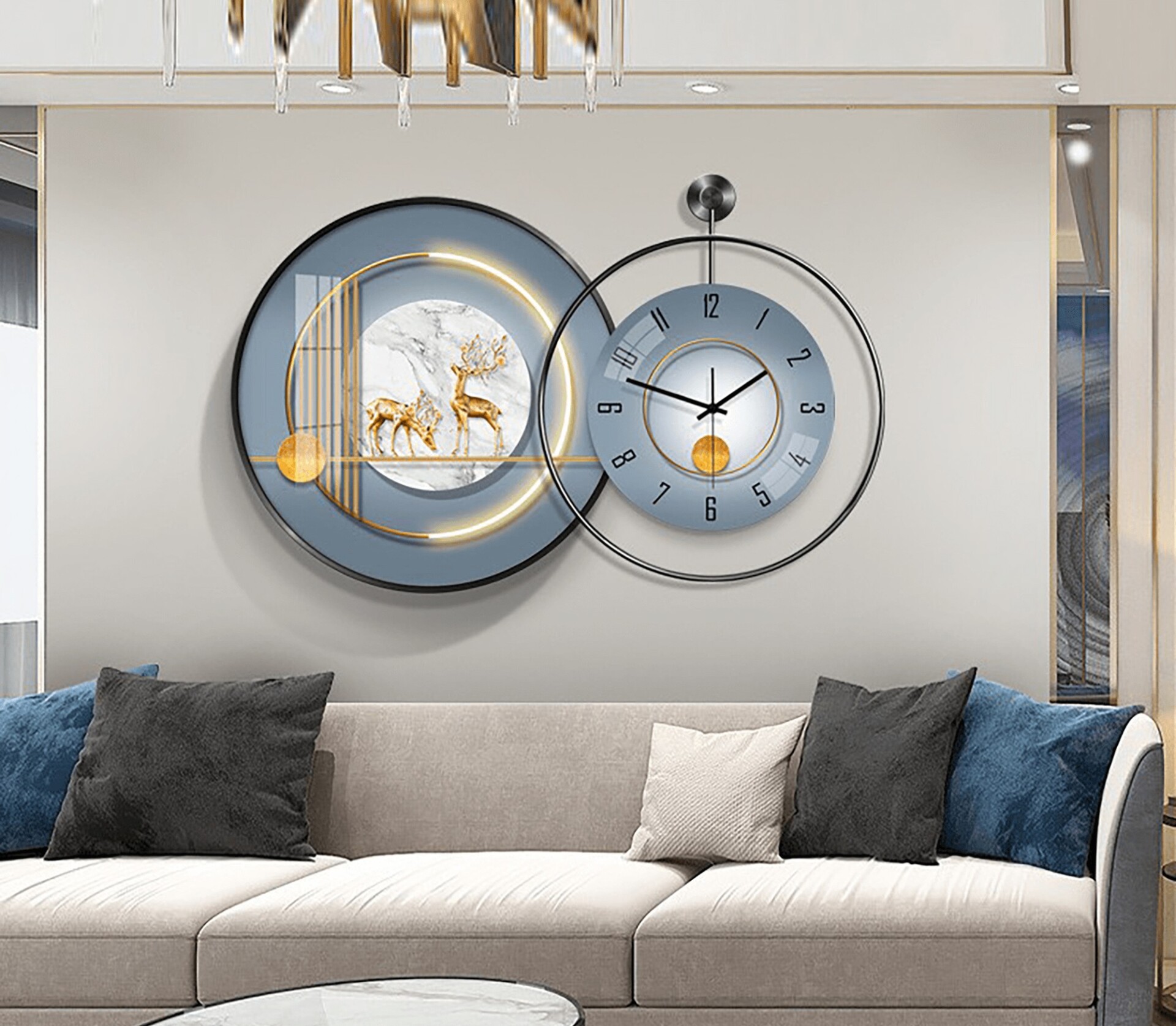 Tranh LED 3D đồng hồ ở Bình Dương 2 tranh LED 3D đồng hồ ở Bình Dương