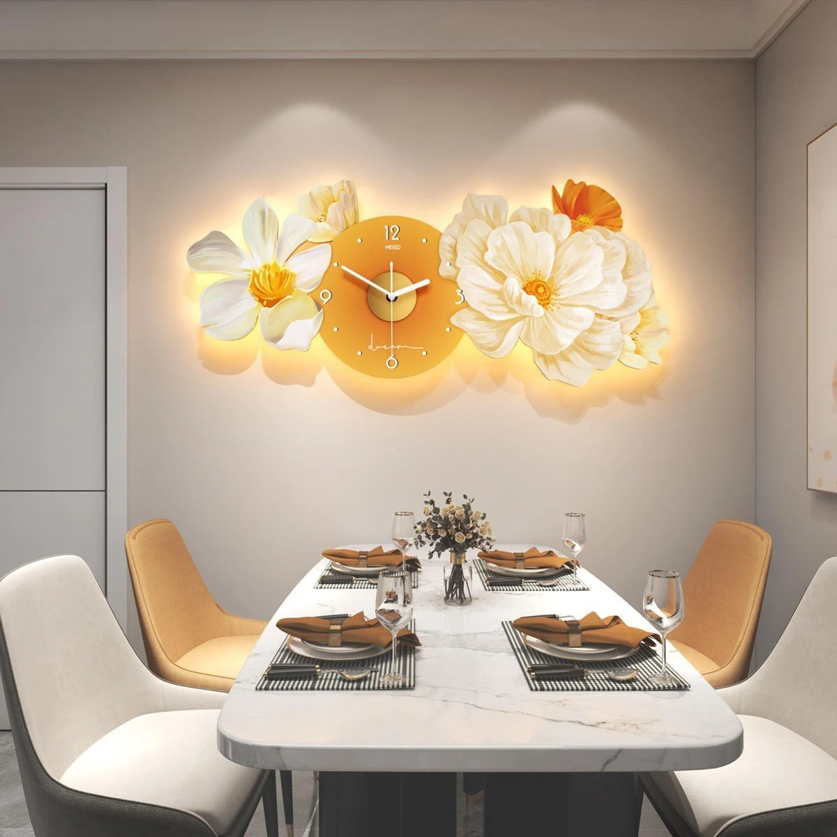 tranh LED 3D đồng hồ ở Bình Dương