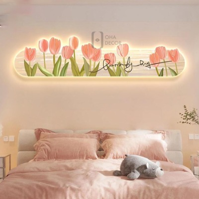 tranh led 3d o tphcm04 - TRANH LED 3D Ở TP HCM HIỆN ĐẠI tranh LED 3D hoa lá
