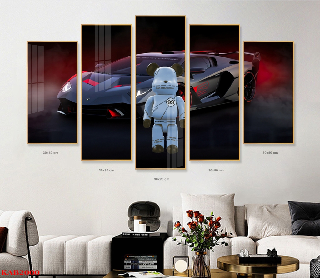 KAB2000 - Tranh Đèn Led BearBrick Sơn La