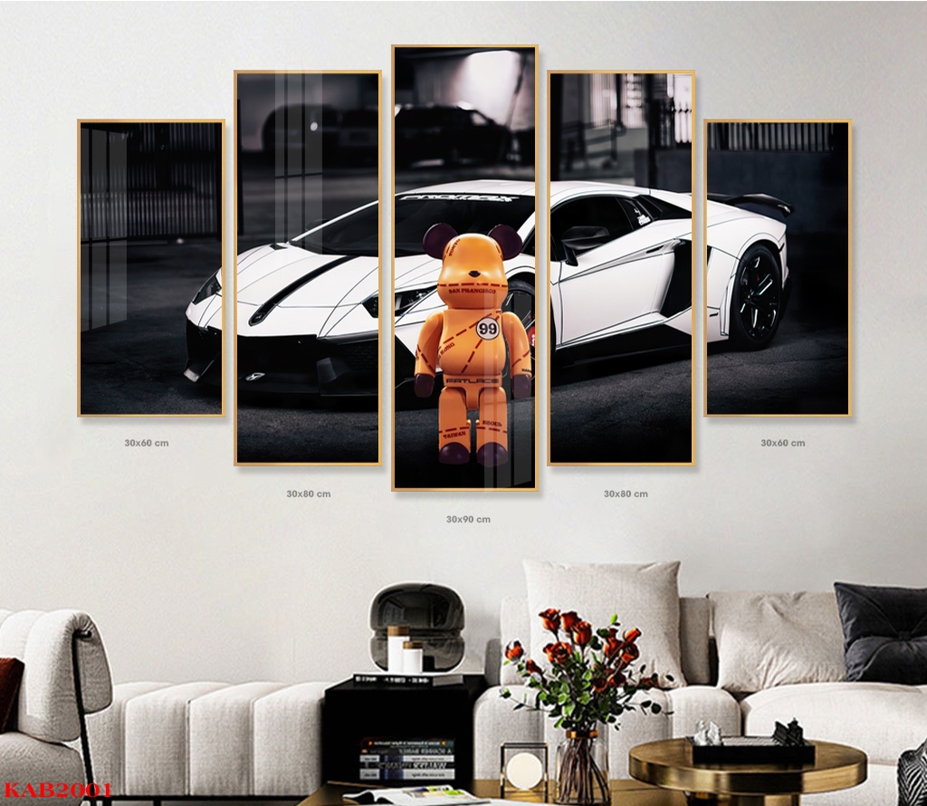 KAB2001 - Tranh Đèn Led BearBrick Sơn La KAB2001 - Tranh Đèn Led BearBrick Sơn La