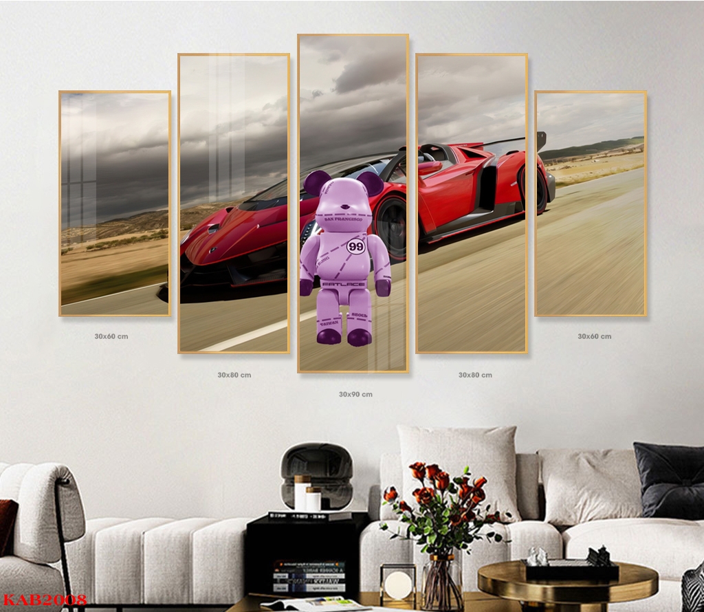KAB2008 - Tranh Đèn Led BearBrick Ở Phú Thọ