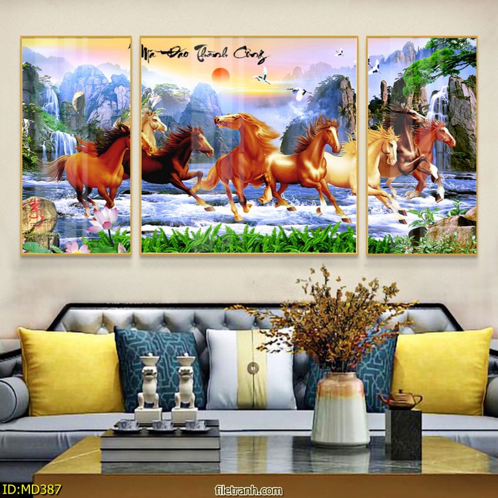 tranh tráng gương mã đáo thành công Đà Nẵng