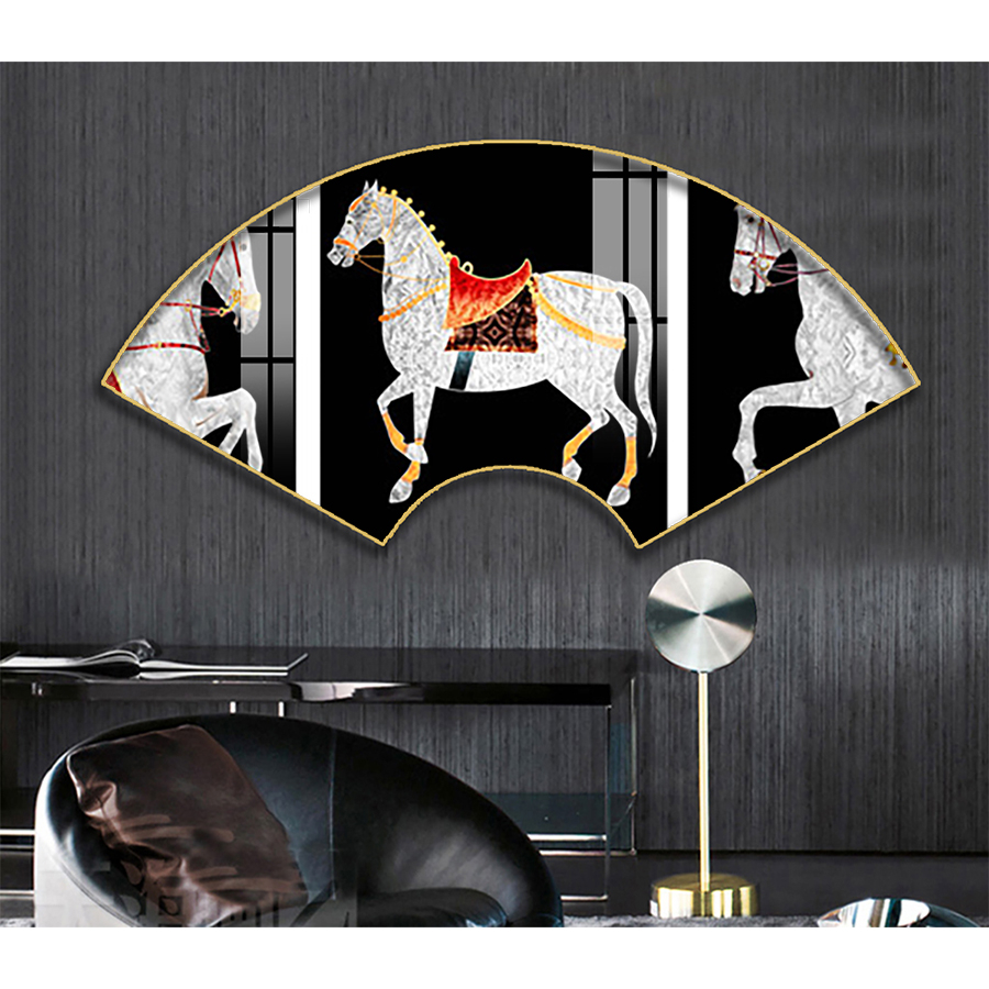 Tranh Quat Trang Guong Cao Cap Treo Tuong Phong Khach Ngu Bep Dac Sac OHA Decor 2 - TRANH QUẠT SÀI GÒN GIÁ TẬN XƯỞNG UY TÍN NHẤT HIỆN NAY Mẫu tranh tranh quạt Sài Gòn tùy chỉnh