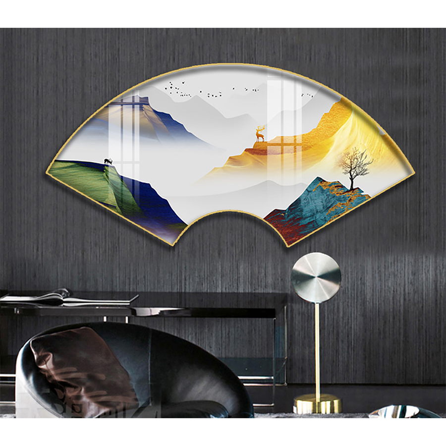 Tranh Quat Trang Guong Cao Cap Treo Tuong Phong Khach Ngu Bep Dac Sac OHA Decor - TRANH QUẠT SÀI GÒN GIÁ TẬN XƯỞNG UY TÍN NHẤT HIỆN NAY tranh quạt sài gòn