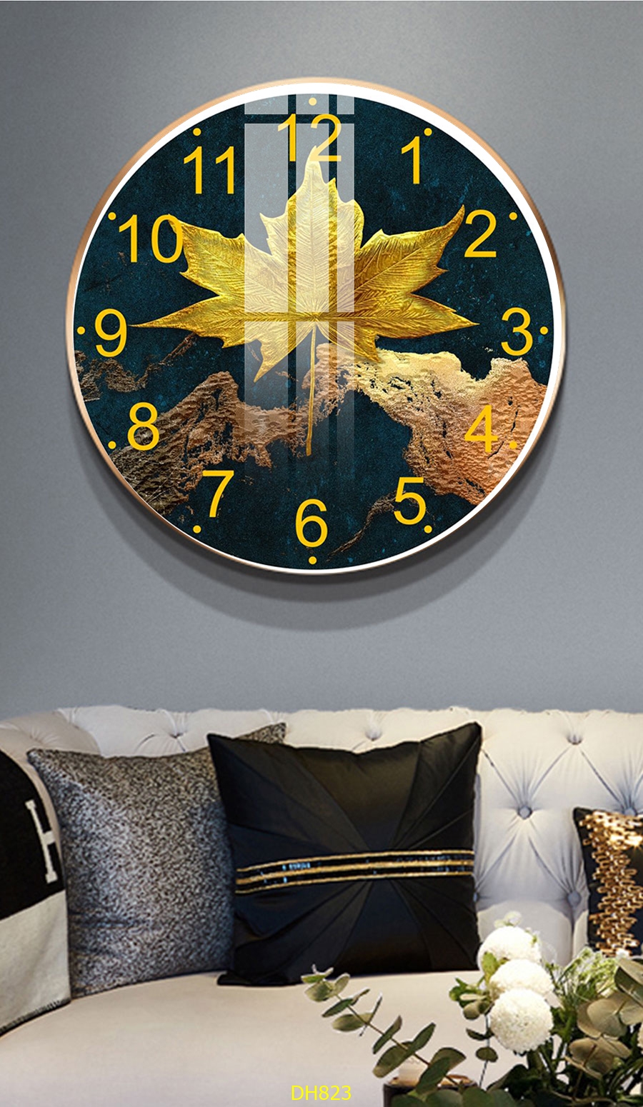 dong ho tranh trang guong ben tre ohadecor 4 - Mua Đồng Hồ Tranh Tráng Gương Bến Tre Tranh đồng hồ tráng gương phong cảnh