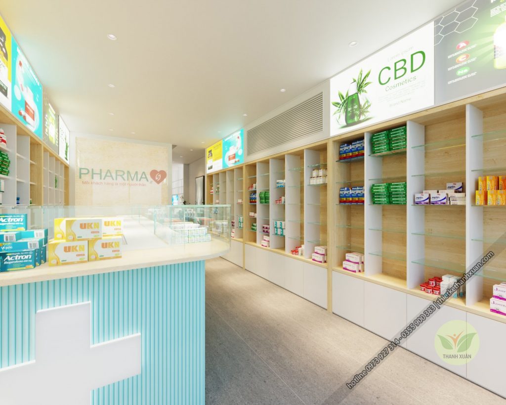 thi cong quay thuoc tay tien che o da nang08 1024x819 - Thi Công Quầy Thuốc Tây Tiền Chế Ở Đà Nẵng thi công quầy thuốc tiền chế nhanh chóng