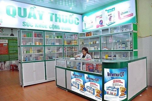 thi cong quay thuoc tay tien che o tam ky 3 - Thi Công Quầy Thuốc Tây Tiền Chế Ở Tam Kỳ – OhaDecor Thi Công Quầy Thuốc Tây Tiền Chế Ở Tam Kỳ