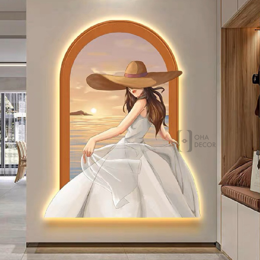 tranh den led trang tri tiem nail o dong nai02 - Tranh Đèn Led Trang Trí Tiệm Nail Ở Đồng Nai tranh đèn led cô gái trang trí tiệm nail