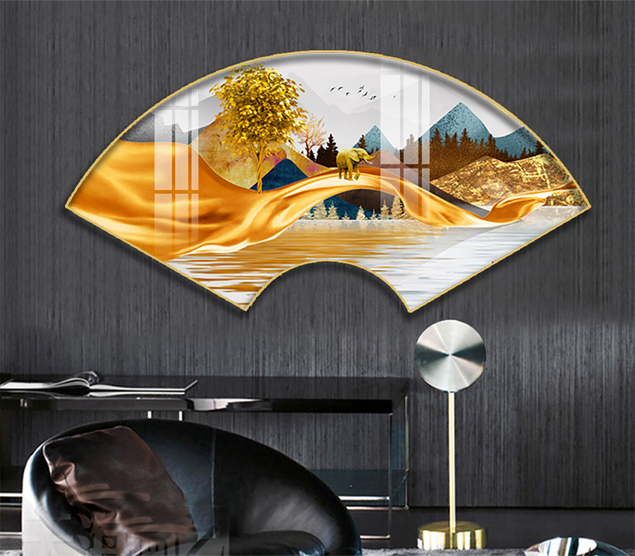 tranh quat nha trang ohadecor 4 - Mua Tranh Quạt Nha Trang – OhaDecor Tranh Quạt Nha Trang trừu tượng