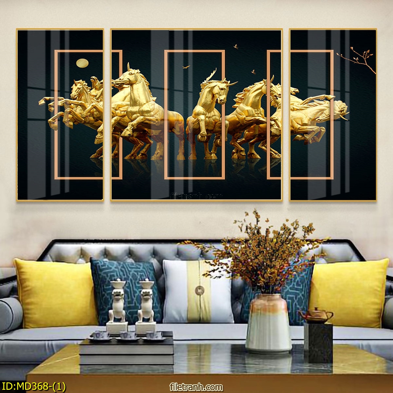 tranh trang guong ma dao thanh cong sai gon ohadecor 8 - Tranh Tráng Gương Mã Đáo Thành Công Sài Gòn Giá Tận Xưởng Thiết kế tranh mã đáo thành công tại Sài Gòn