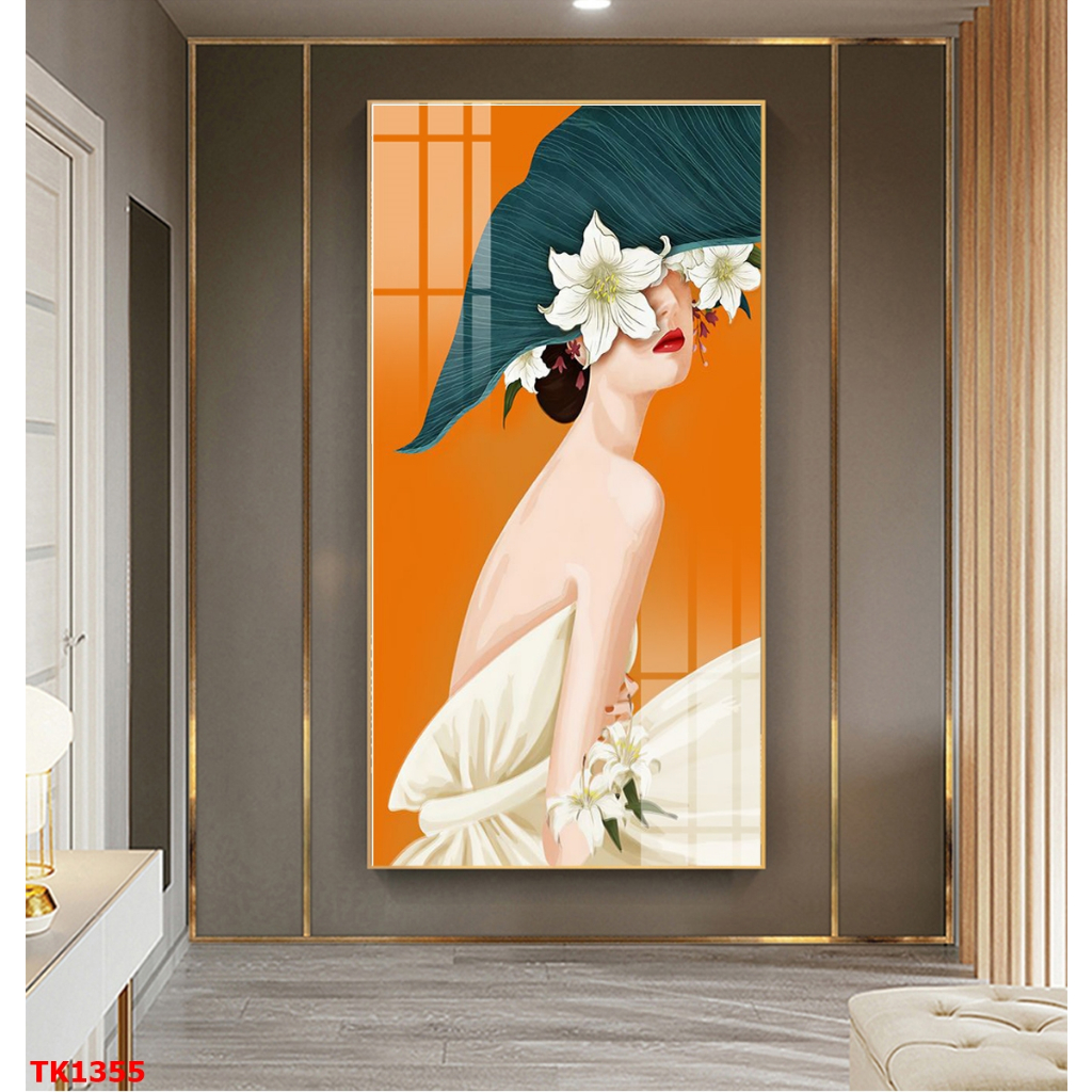Tranh Tráng Gương Thường TP HCM Cho Phòng Khách 6 tranh tráng gương thường cô gái