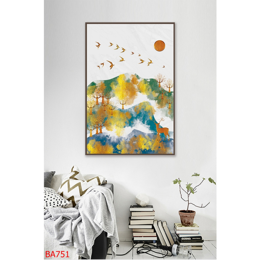 Mẫu tranh canvas cho shop quần áo Nha Trang trừu tượng