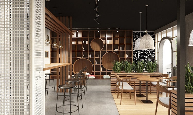 thi công quán cafe giá rẻ tại Đông Hà - Quảng Bình thi công quán cafe hiện đại