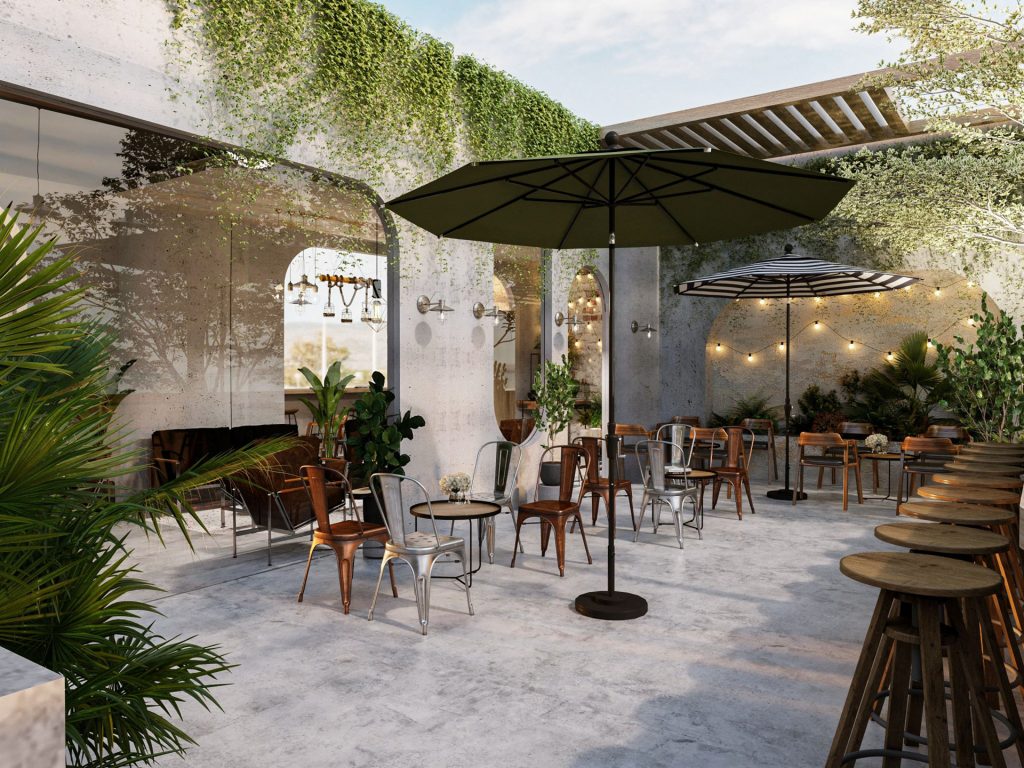 thi công quán cafe giá rẻ ở Pleiku