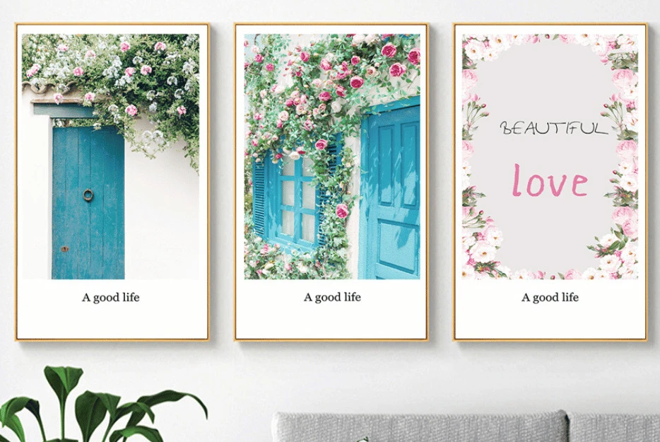 4 mẫu tranh canvas cho tiệm xăm ở Đà Nẵng siêu chất bạn nhất định phải thử. 1 Tranh canvas hoa lá cho tiệm xăm Đà Nẵng.