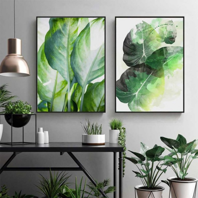 tranh canvas lá cây cho mùa hè ở Đà Nẵng