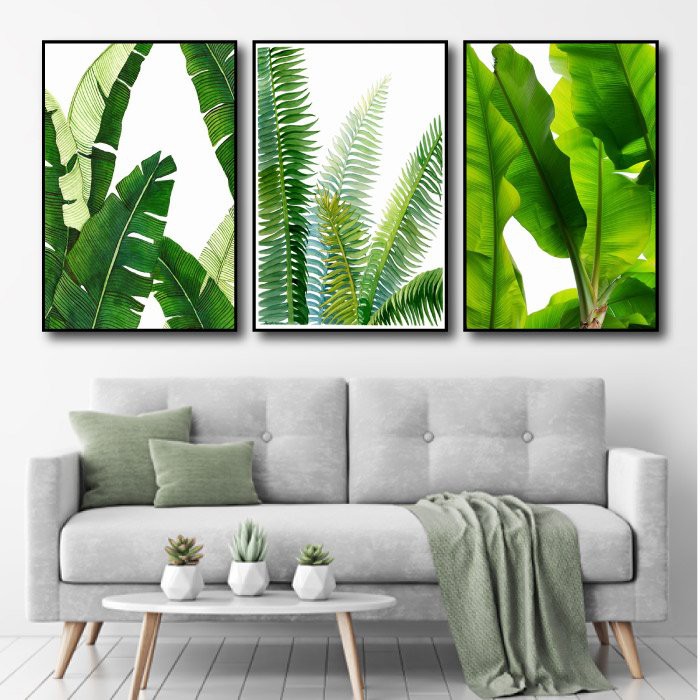 tranh canvas lá cây chuối cho mùa hè