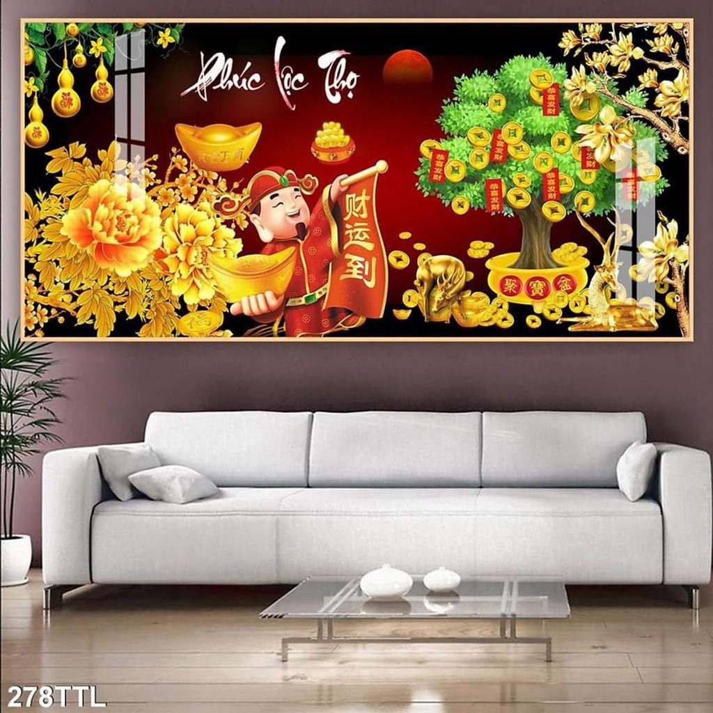 tranh phúc lộc thọ tráng gương ở TPHCM tranh phúc lộc thọ hình ảnh tráng gương
