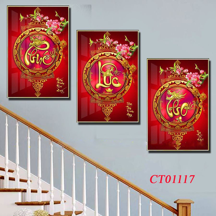 Tranh tráng gương phúc lộc thọ ở Sài Gòn Tranh tráng gương phúc lộc thọ ở Sài Gòn