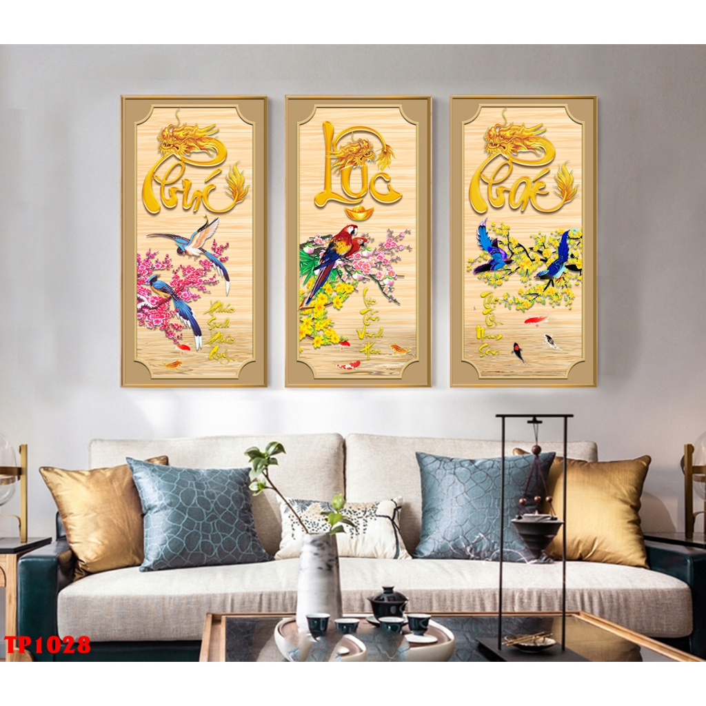 Tranh tráng gương phúc lộc thọ ở Sài Gòn Tranh tráng gương phúc lộc thọ ở Sài Gòn