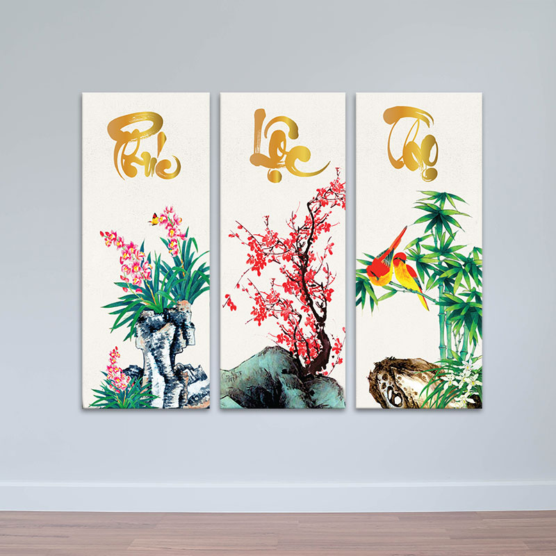 Tranh tráng gương phúc lộc thọ ở Sài Gòn Tranh tráng gương phúc lộc thọ ở Sài Gòn