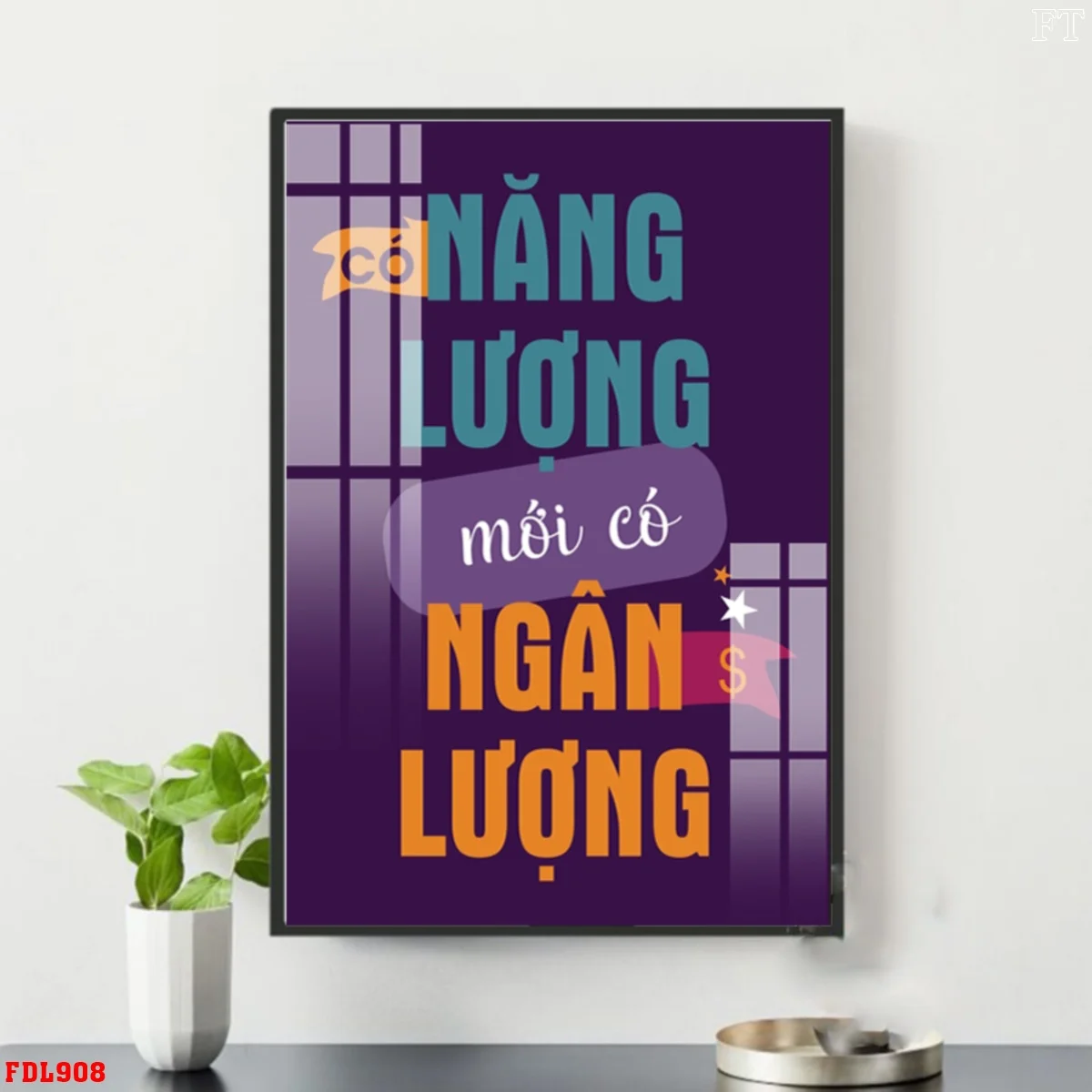 FDL908 4 - Tranh động lực treo tường tráng gương tăng tinh thần làm viẹc