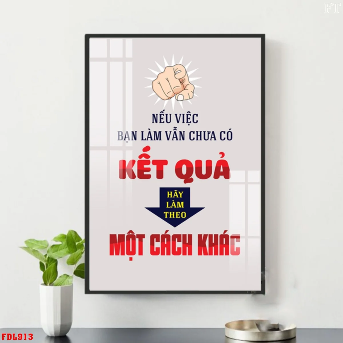 FDL913 4 - Tranh động lực treo tường tráng gương tăng tinh thần làm viẹc