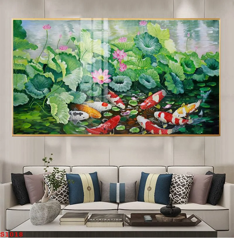 S1018-5.jpg S1018 5 - Tranh tráng gương hoa sen cửu ngư