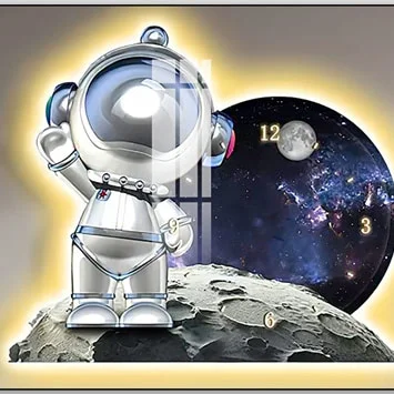 SKU 0101 10 1 - Tranh 3D Led Cắt Phi Hành Gia Khung Dọc