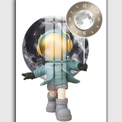 SKU 0303 10 1 - Tranh 3D Led Cắt Phi Hành Gia Khung Dọc