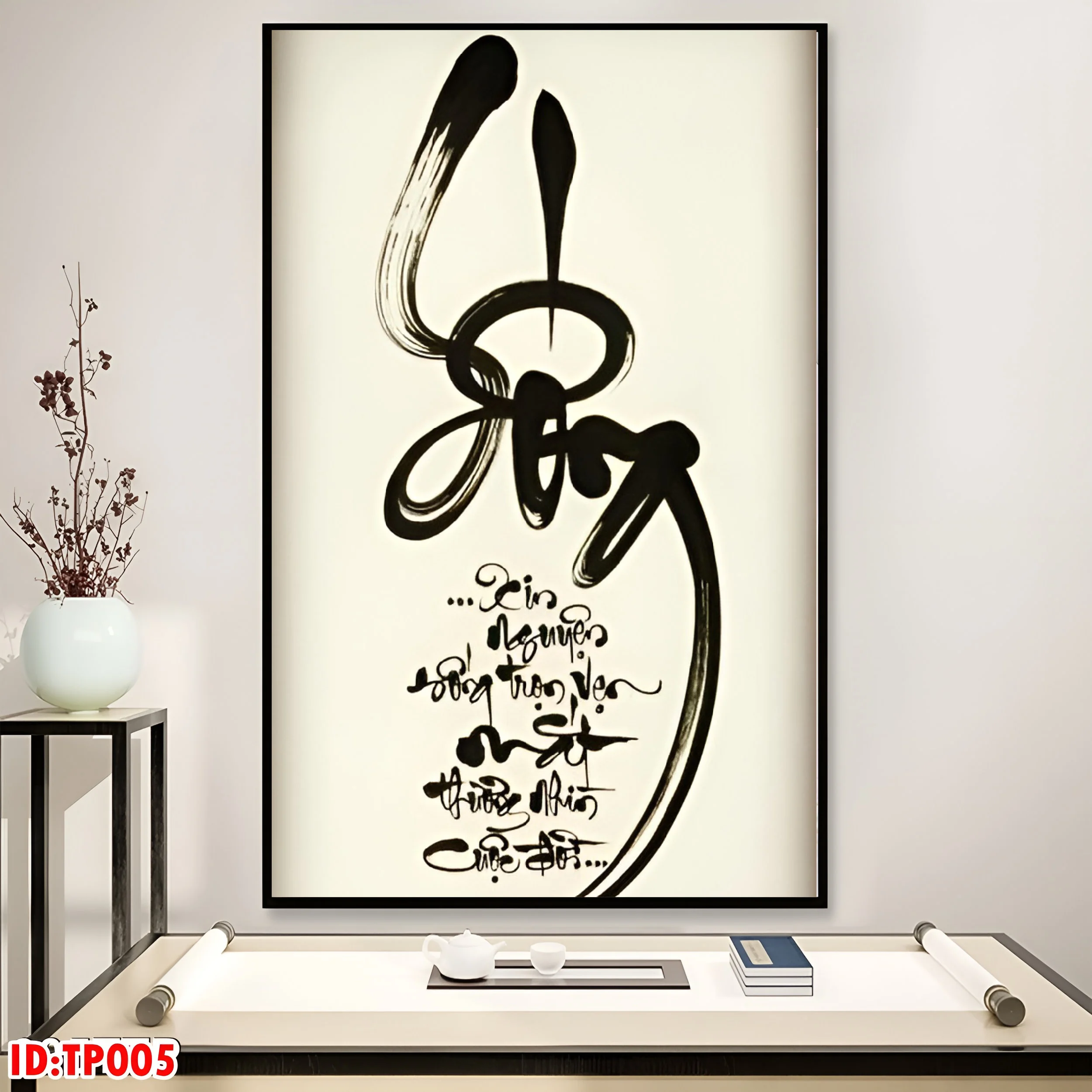 Tranh 4 01 3 - File Tranh In Ấn Mẫu Thư Pháp Chữ Sống